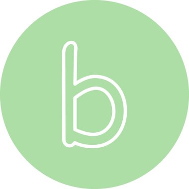 Küçük harf B web simgesi vektör illüstrasyonu