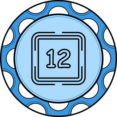 12 Web simgesi vektör illüstrasyonu