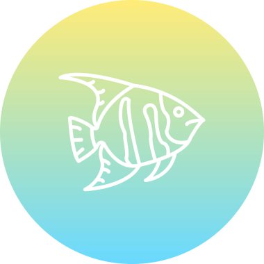 Melek Balık web simgesi vektör illüstrasyonu