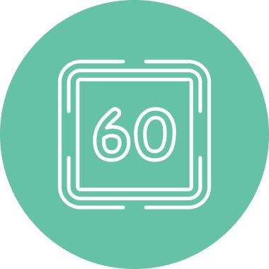 Altmış web simgesi vektör illüstrasyonu