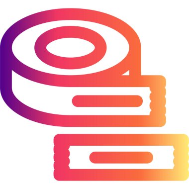 Yapışkan Teyp ağ ikonu vektör çizimi