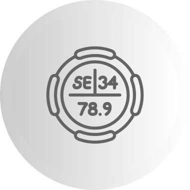 Selenyum Kimyasal Element Basit Simge, Vektör