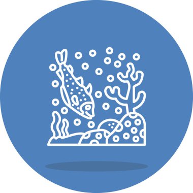 Pollock web simgesi vektör illüstrasyonu