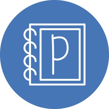 Küçük Harf P Biçimli Özel Vektör Tasarım Varlığı