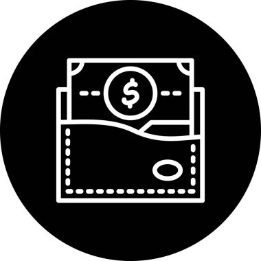 Wallet icon, vector illustration simple design
