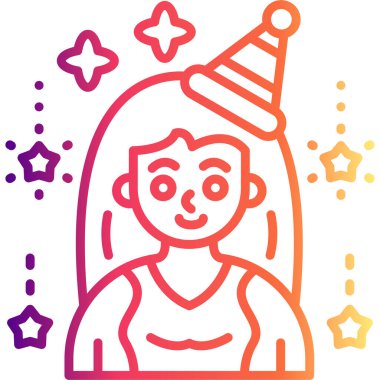 kız avatar simgesi, vektör illüstrasyonu basit tasarım