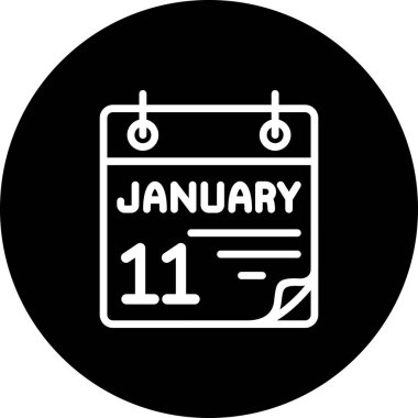 11 Ocak Yaratıcı Minimum Vektör Sanatı