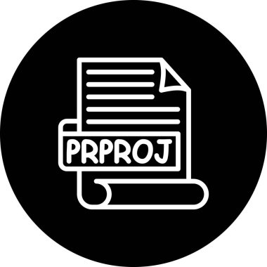 PRPROJ Modern Dengeli Markalaştırma Vektörü Sembolü