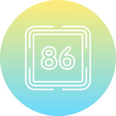 Eighty Six  web icon vector illustration