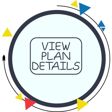 Plan Ayrıntılarını Görüntüle Web ikonu vektör resimlemesi