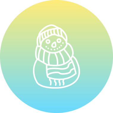 Kardan Adam simgesi, Noel ve Yeni Yıl vektör illüstrasyonu