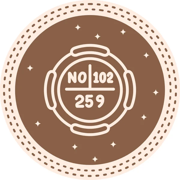 Nobelium sembolü, periyodik tablonun kimyasal elementi, vektör simgesi