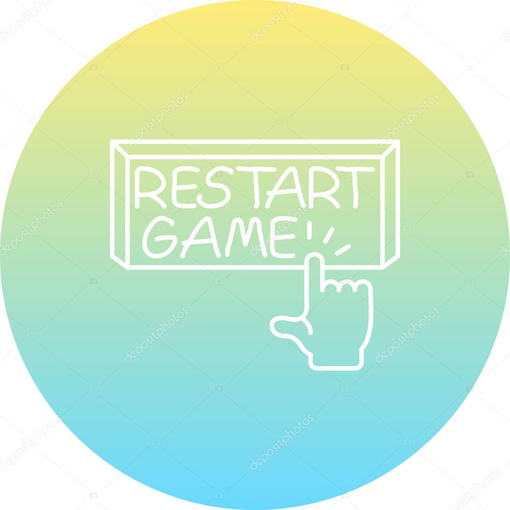 Restart Game web icon vector illustration
