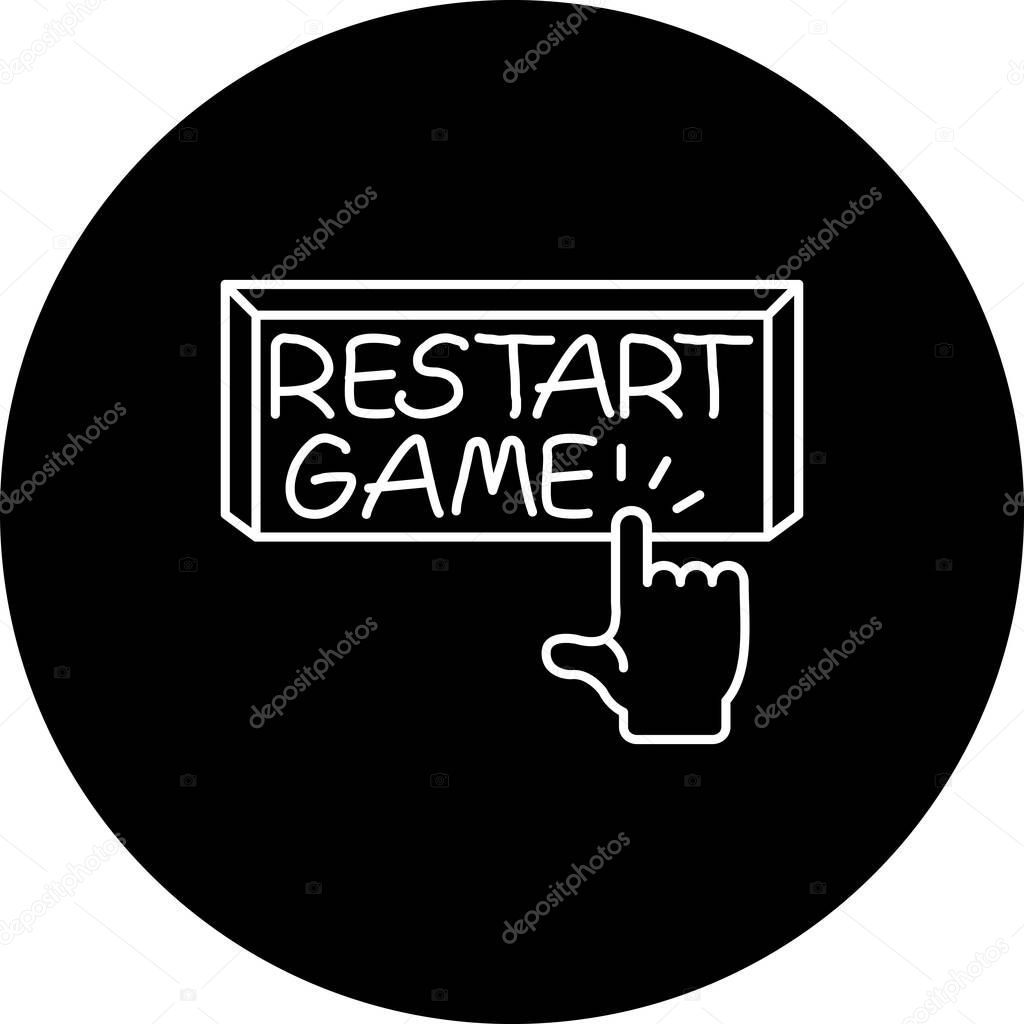 Restart Game web icon vector illustration