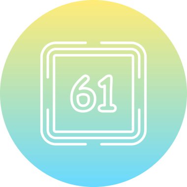 Altmış bir web simgesi vektör illüstrasyonu