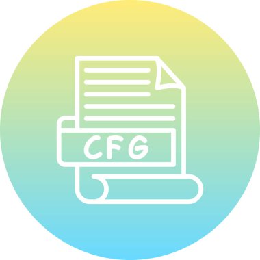 CFG dosya web simgesi vektör illüstrasyonu