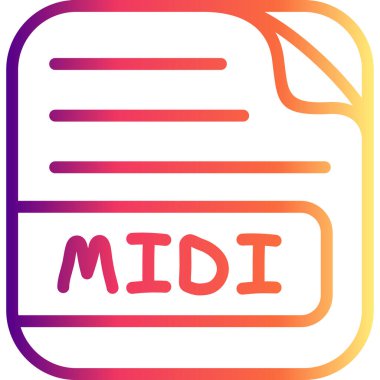 MIDI Dosyası Asgari Düz Yaratıcı Grafik Tasarımı
