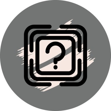 Soru işareti sembollü bilgi simgesi, basit illüstrasyon