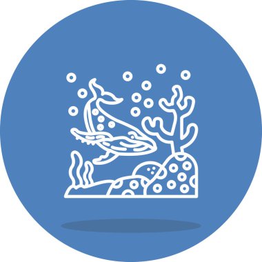 Whale web icon vector illustration