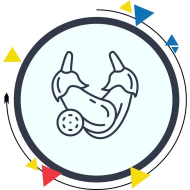 Patlıcan Yaratıcı Minimum Vektör Sanatı Özelliği