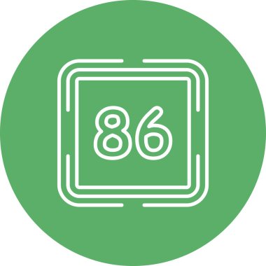 Eighty Six  web icon vector illustration