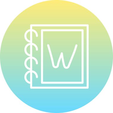 Büyük Harf W Zarif Minimum Dijital Tasarım Özelliği