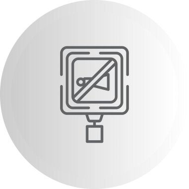 Alarm Web simgesi vektör illüstrasyonu yok