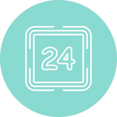 24 Web simgesi vektör illüstrasyonu