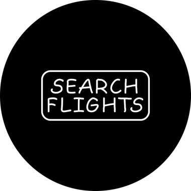 Arama Uçuşları web simgesi vektör çizimi