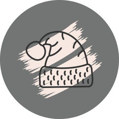 Santa Hat Modern Dengeli Marka Vektörü Sembolü