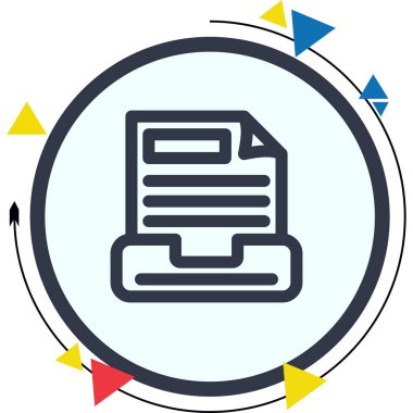 Belge Simgesi. Web Kullanımı için Basit Vektör İllüstrasyonu.