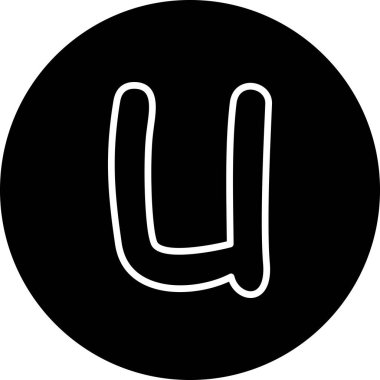 Small Letter U web icon vector illustration