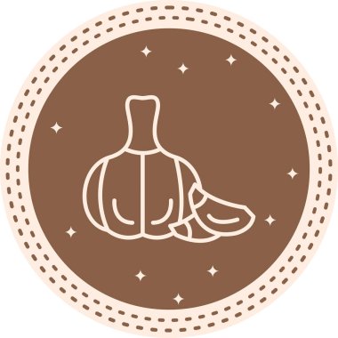 vektör illüstrasyonu, Sarımsak simgesi tasarımı