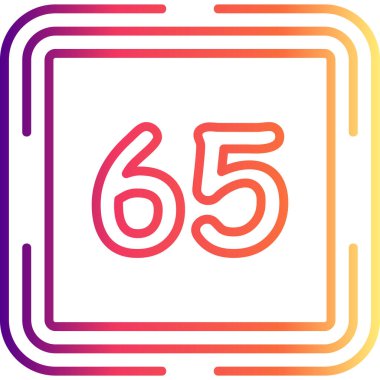 Counting Sixty Five Minimal High Quality Graphic Symbol