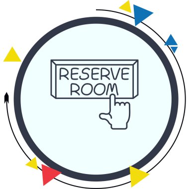 Rezerv Odası Web simgesi vektör çizimi