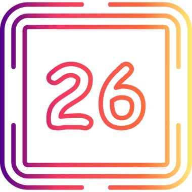 26 Web simgesi vektör illüstrasyonu