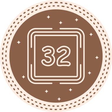 32 Web simgesi vektör illüstrasyonu