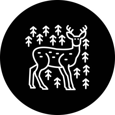 Geyik simgesi vektör illüstrasyon tasarımı