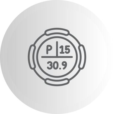 Fosfor Kimyasal Element Basit Simge, Vektör