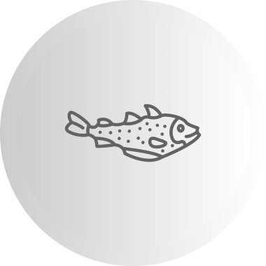 Pollock web simgesi vektör illüstrasyonu