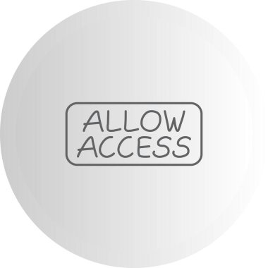 Erişim web simgesi vektör illüstrasyonuna izin ver