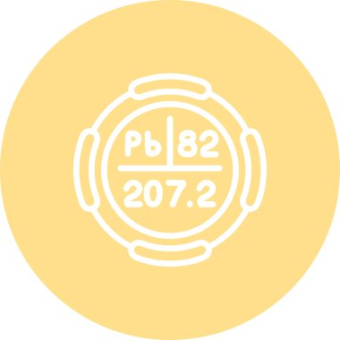 Kurşun sembol, periyodik tablonun kimyasal elementi, vektör simgesi