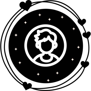 Kullanıcı simgesi. Genç bir çocuğun basit bir çizimi.