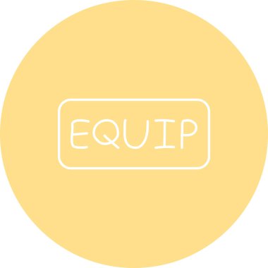 Equip Gear Web simgesi vektör illüstrasyonuName