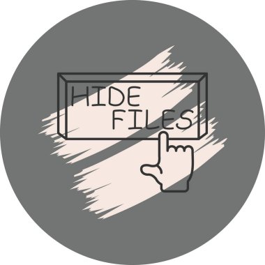 Dosyaların Parmak Tuşu Premium Dijital Tasarım Sembolünü Gizle