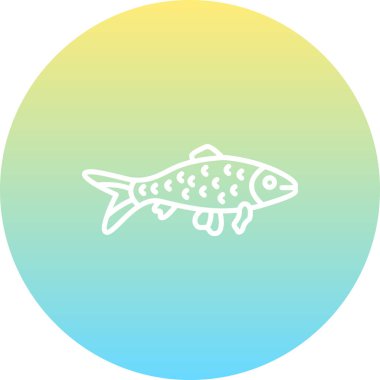 Balık ikonunun vektör çizimi. Koi.