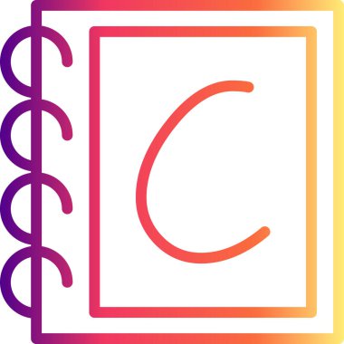 Büyük harf C Web simgesi vektör illüstrasyonu