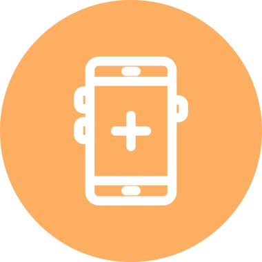 akıllı telefon simgesi, vektör illüstrasyonu basit tasarım