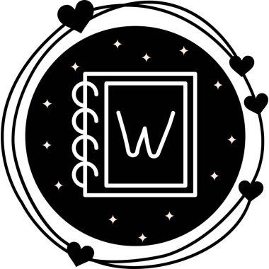 Küçük Harf W Yaratıcı Minimum Vektör Sanatı