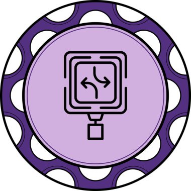 Two Way Left Turn Creative Modern Flat Vector Design